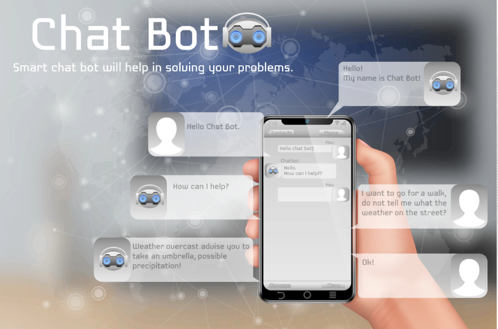 "AI chatbot automating customer service on a business website in 2025"
