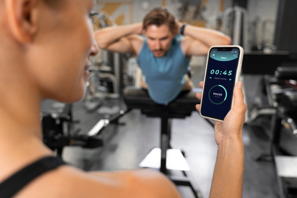 Illustration of AI-powered fitness apps for smart workouts and nutrition in 2025