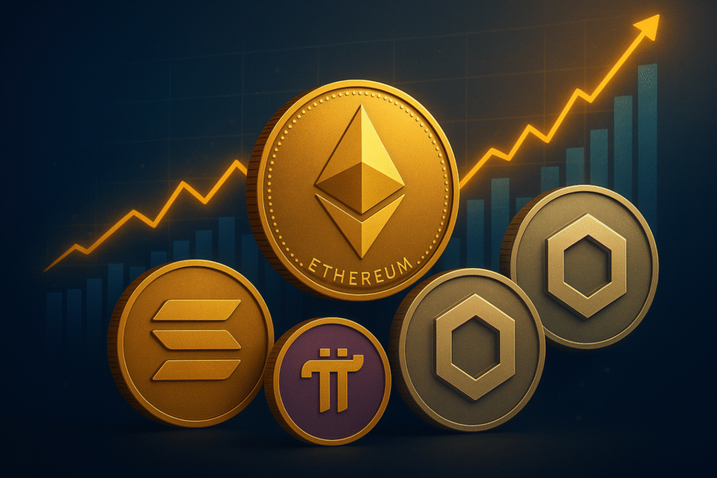 “Graph showing top 5 altcoins surging in 2025 beyond Bitcoin”