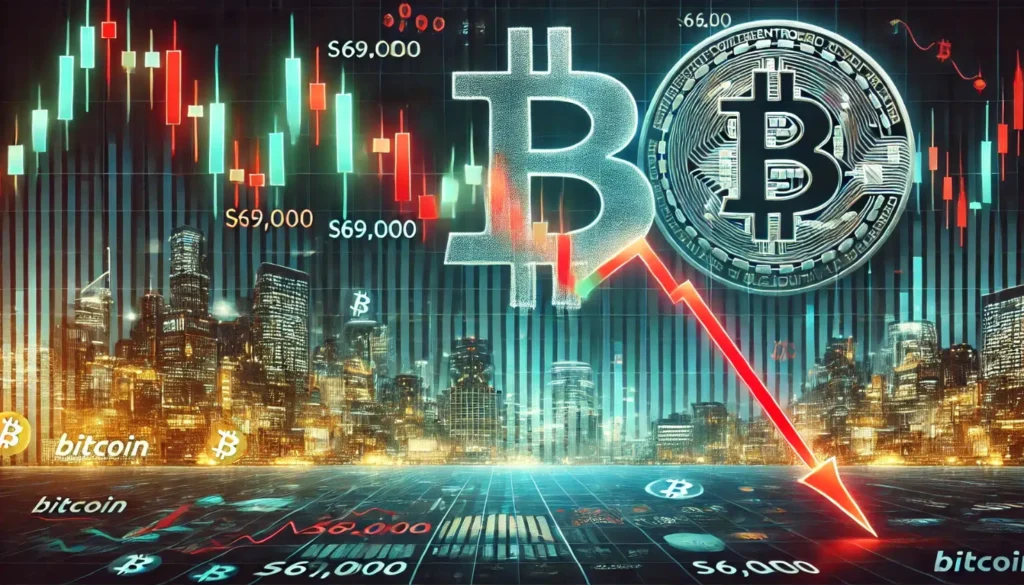 Bitcoin price drops after reaching $123K in 2025 chart illustration