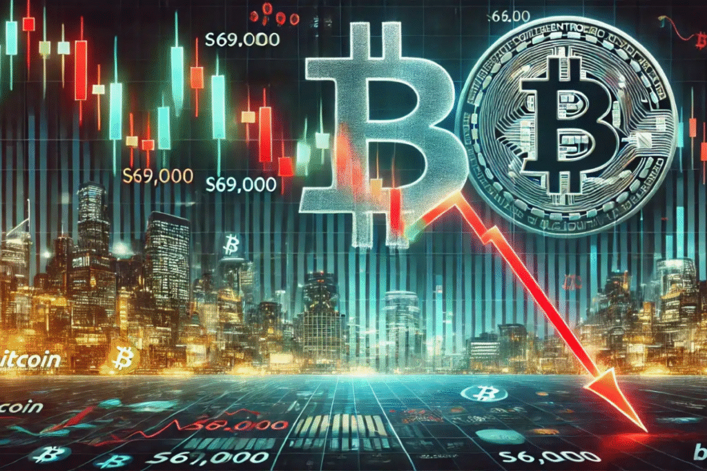 Bitcoin price drops after reaching $123K in 2025 chart illustration