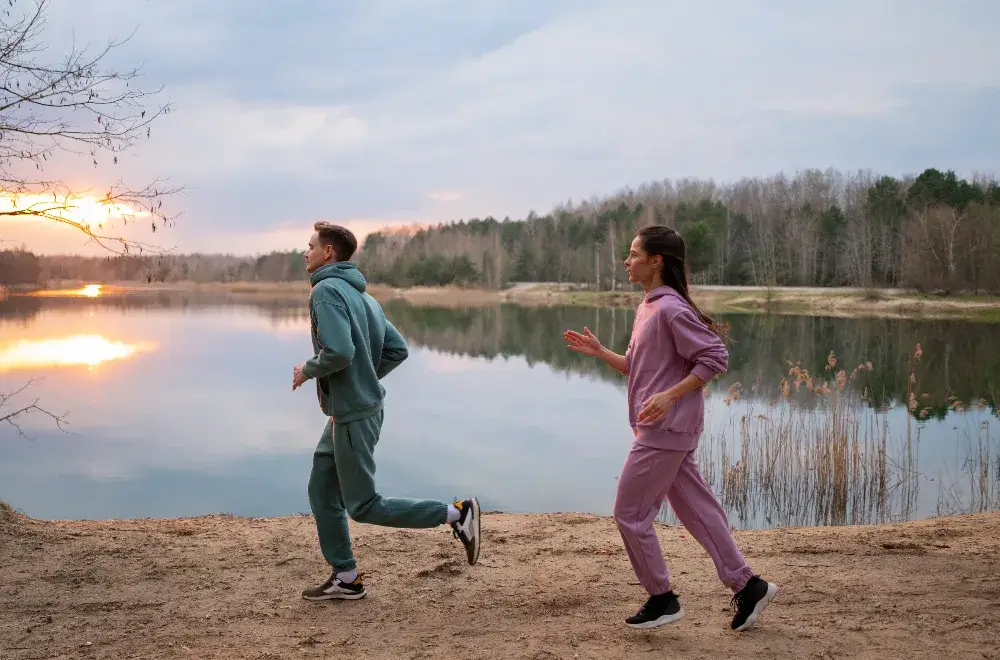 Outdoor morning walk for natural energy boost