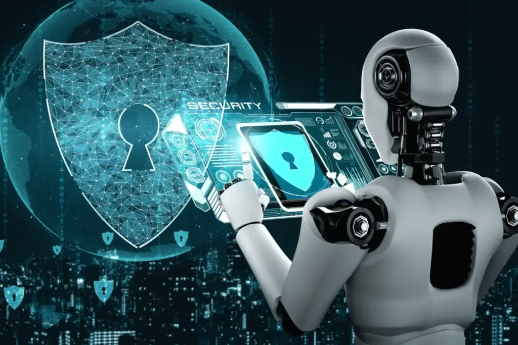 AI-powered blockchain security preventing cyber attacks